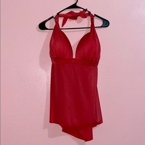 Coral tankini